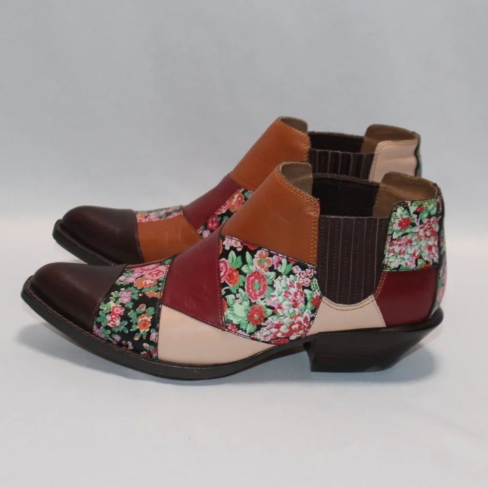 Coach Patchwork Bandit Leather Ankle Boot